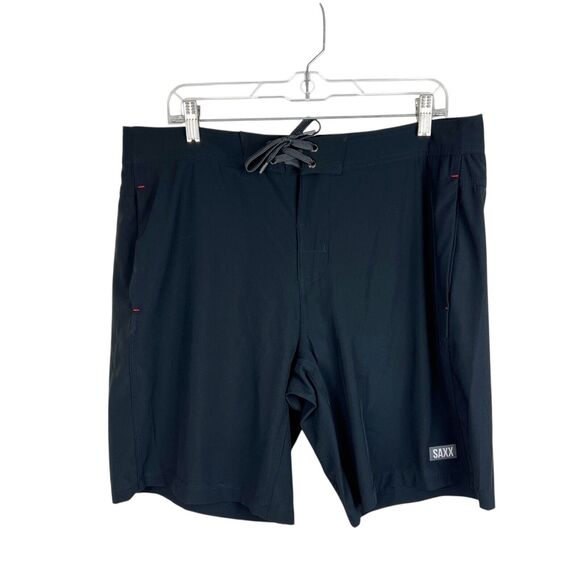 Saxx Betawave 2N1 Shorts Men 36 Black Droptemp Cooling Liner Active Bottoms